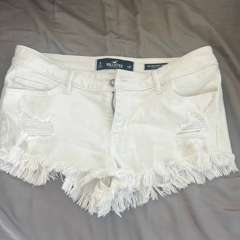White Hollister jean shorts